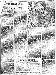 Reproduction of news paper artical