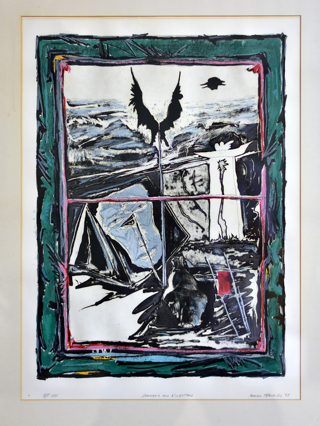 Dreamer and Wingstand, 1985 by Adrian Mauriks.