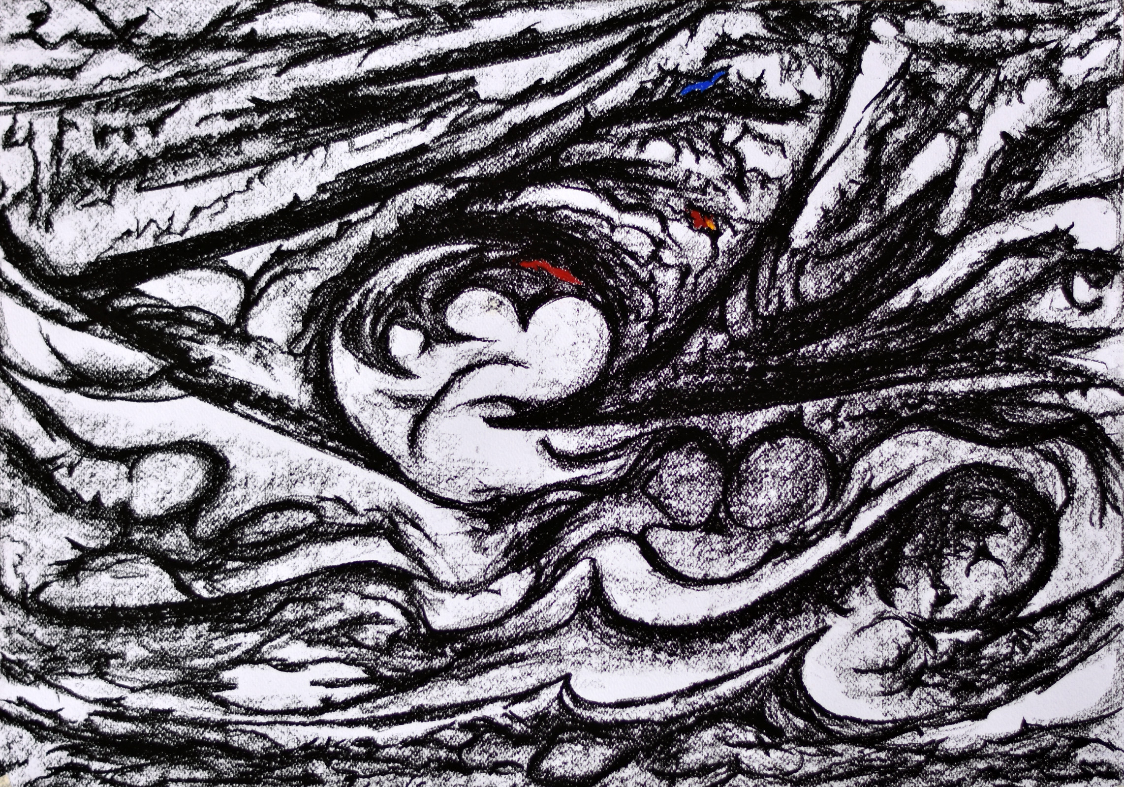 Moving Clouds, 2018, drawing by Adrian Mauriks.