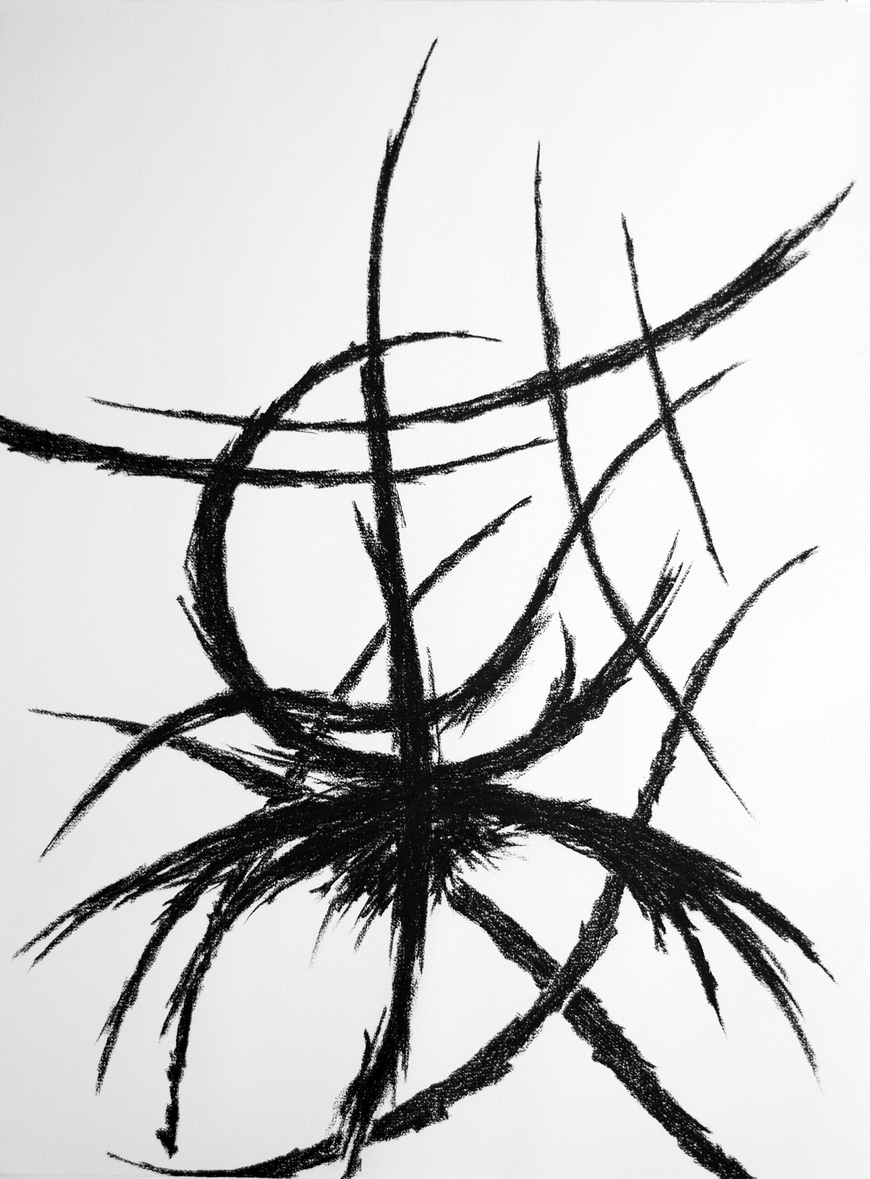 Study Blue No. 5, 2019, drawing by Adrian Mauriks.