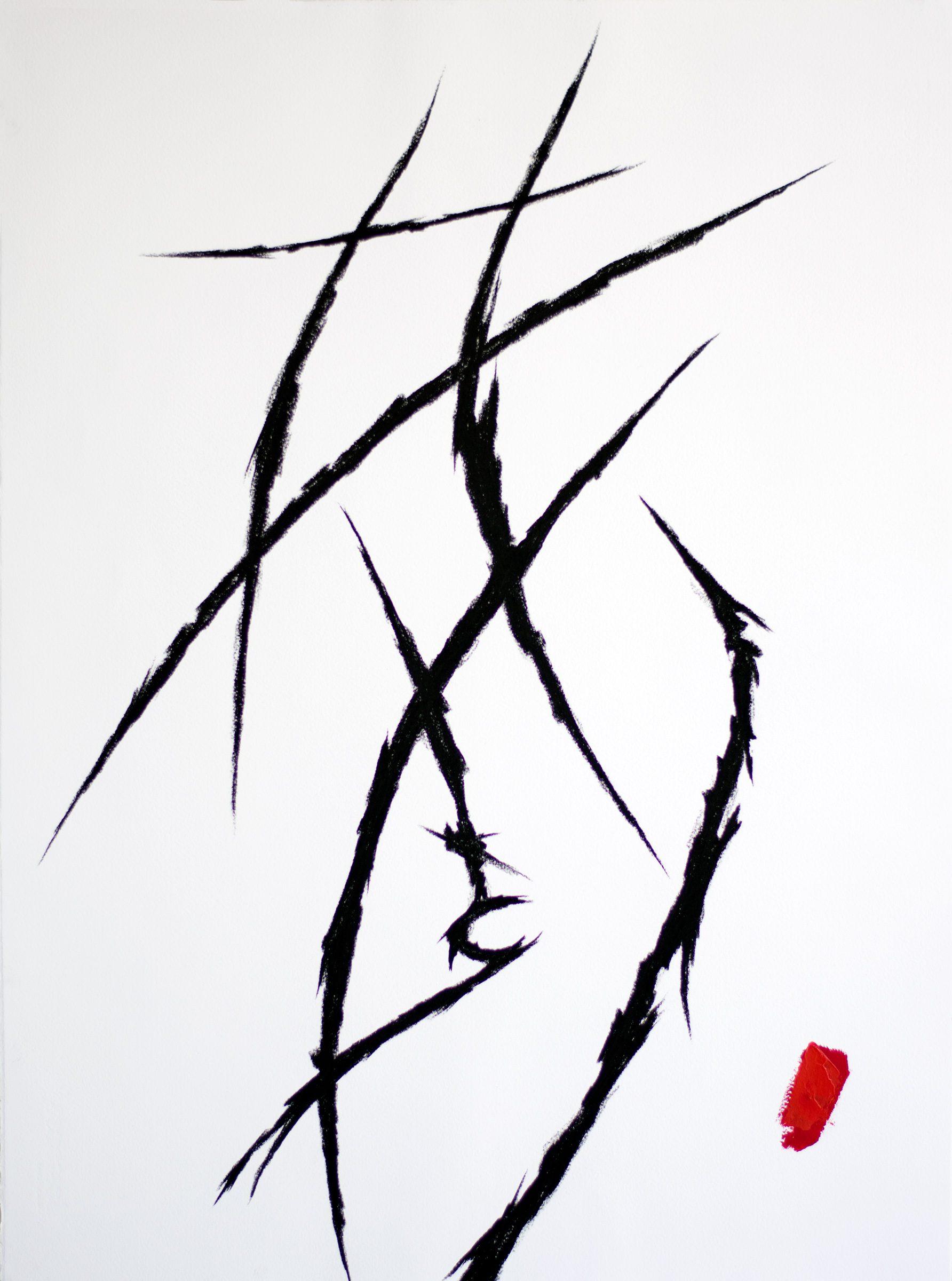 Study Blue No. 6, 2019, drawing by Adrian Mauriks.